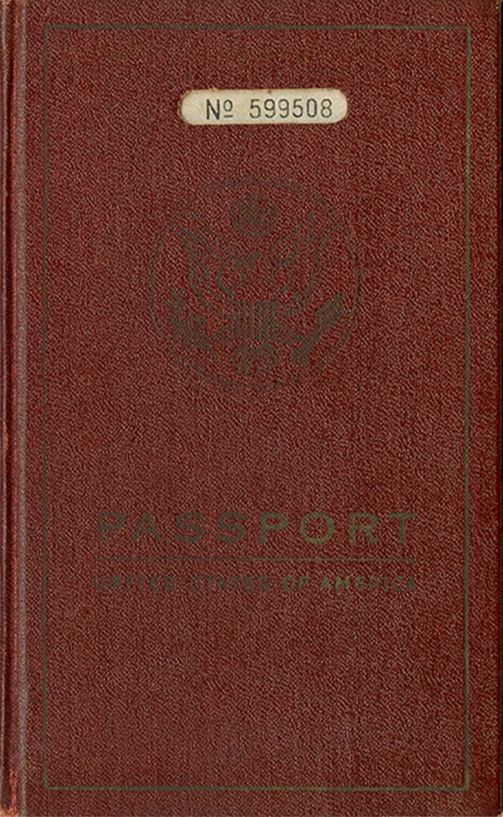 Knute Rockne passport, cover Knute Rockne passport, cover