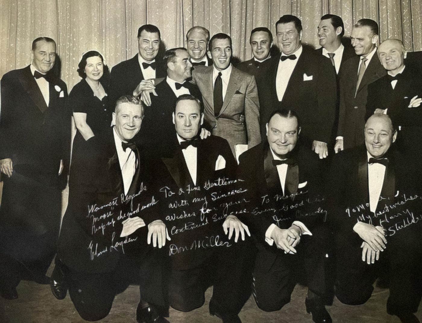 The Four Horsemen on the Ed Sullivan Show An autographed photo by the Four Horsemen and inscribed to Notre Dame Athletic Director